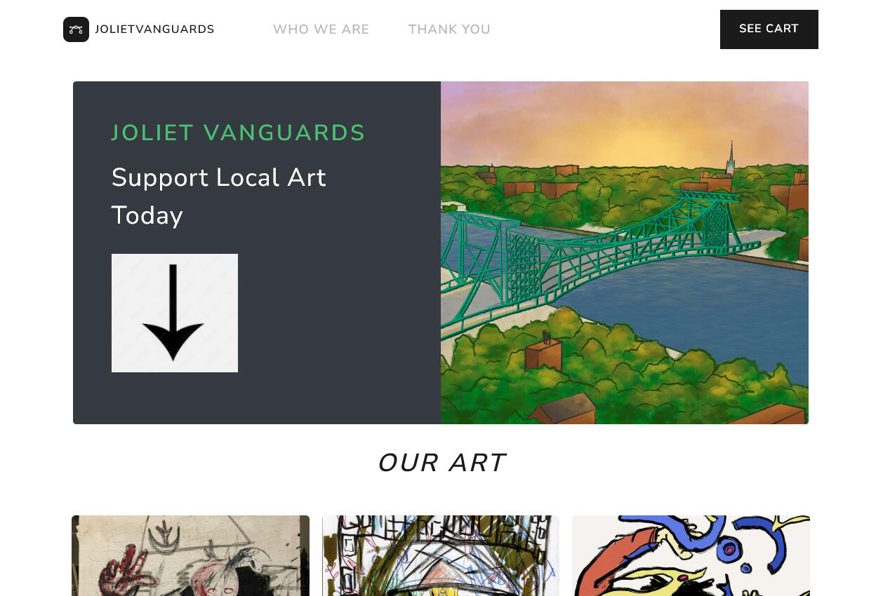 Mock e-commerce site homepage.